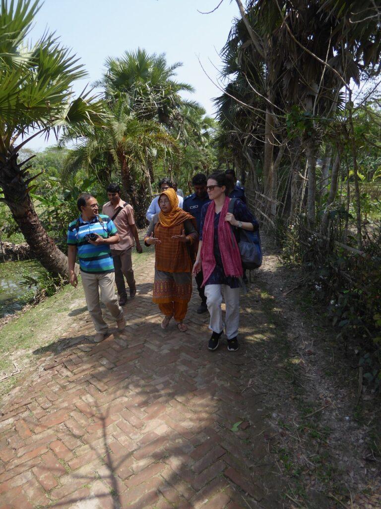 The authors on their way to visit a clean water project in Morrelganj Bangladesh